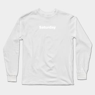 Saturday Light Gray - Small logo Long Sleeve T-Shirt